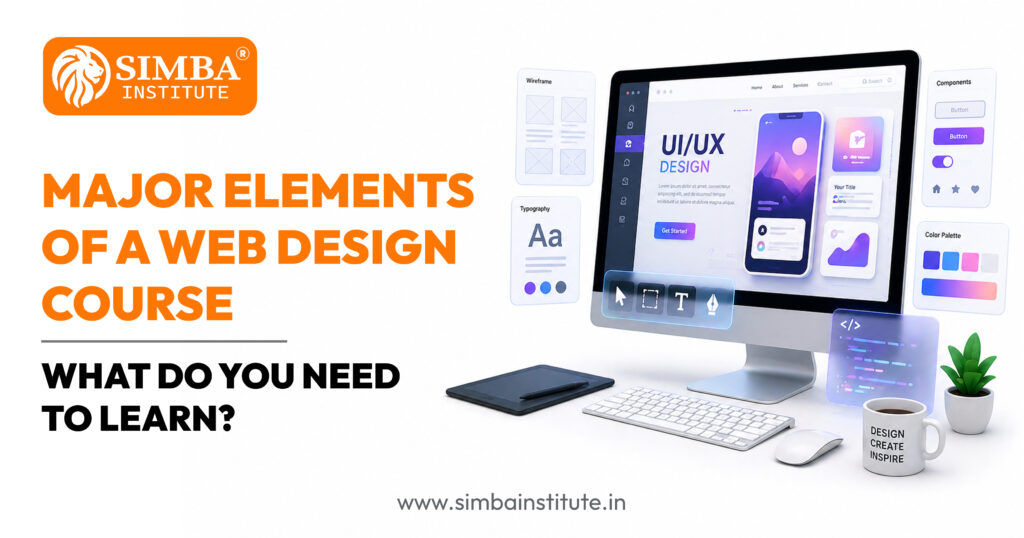 major elements of a web design course
