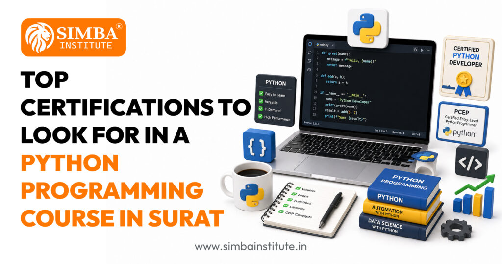 top certifications to look for in a python programming course in surat