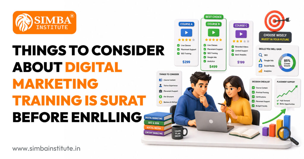 things to consider about digital marketing training is surat before enrlling